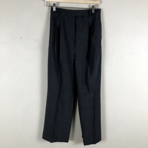 Lands End Pants Gray Wool Blend Trouser Timeless Staple Basic Womens 6 Petite - Picture 16 of 16